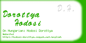 dorottya hodosi business card